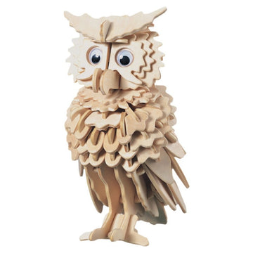 Puzzle lemn 3D - Bufnita, 2 foi, Colorarte, PJ-S 105