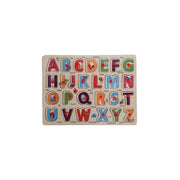 Puzzle lemn educativ - Invata literele cu animale, 26 piese, 3+ ani, Colorarte, L22-30, DX527