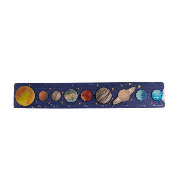 Puzzle lemn relief - sistem solar, 390x70mm, CNX, QPD-1666