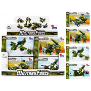 Set de constructie Alleblox Military Force - vehicule militare, diverse modele - 477374, 64-68 piese, 6+