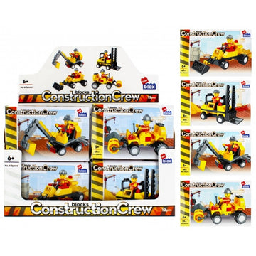Set de constructie Alleblox Construction Crew - utilaj de constructie, diverse modele - 478157, 45-59 piese, 6+