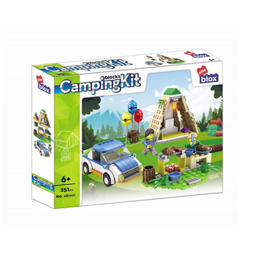 Set de constructie Alleblox Camping Kit - zona de campare - AB7001 / 478245, 251 piese, 6+