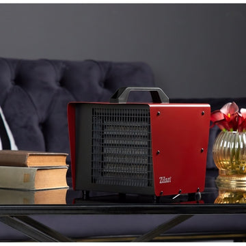 Radiator ceramic Zilan ZLN5558 rosu 3000W, termostat, aer rece