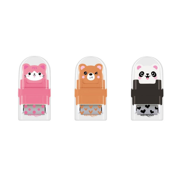 Radiera Keyroad Bounce Buddies KR980110, cu rola aspirare, modele animalute, diverse culori