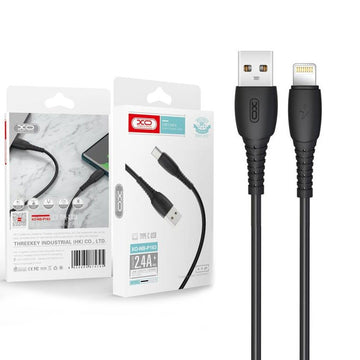 Cablu XO NB-P163, USB-A la Lightning, 1m - Negru