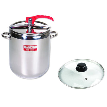 Oala sub Presiune Inox Floria ZLN1015 9L, cu Capac din Sticla