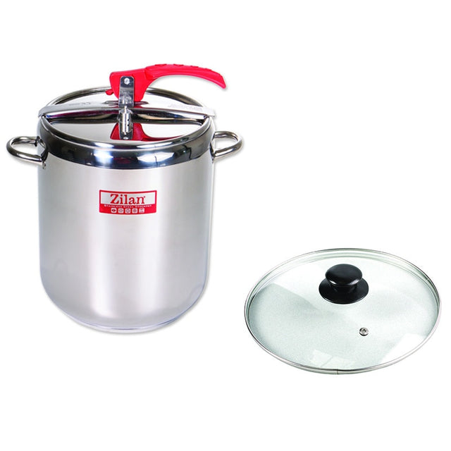 Oala sub Presiune Inox Zilan 9L, Capac Sticla Cadou