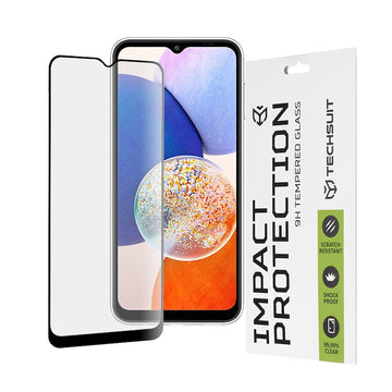 Folie Clear pentru Samsung A14, Full Glass - Transparent / Negru