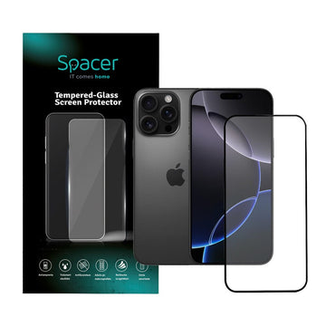 Folie Clear pentru iPhone 16 Pro Max 9D, iPhone 16 Pro Max, 9D FullScreen - Rama neagra