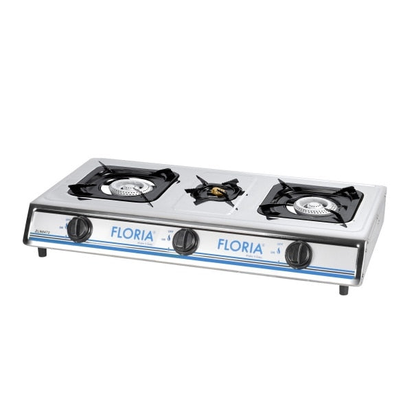 Aragaz 3 ochiuri inox Floria ZLN8472