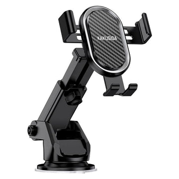 Suport Auto Kaku KSC-588B, cu Cleme Laterale, Montaj Bord, MultiAngle, Brat Ajustabil - Negru