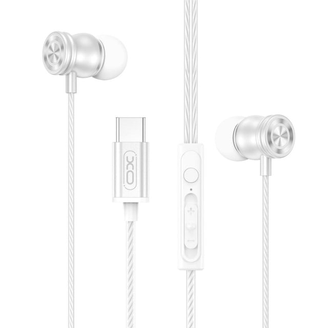 Casti cu Fir XO EP80, In Ear, USB-C, 1.2m Cablu, Digital - Alb