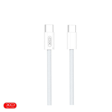 Cablu Date si Incarcare XO NB-Q260B, USB-C, PD60W, QC3.0, Braided, 1.5m - Alb