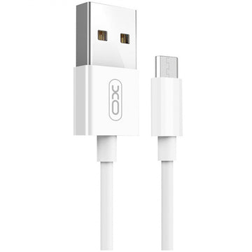 Cablu Date si Incarcare XO NB47, USB-A la MicroUSB, 2.4A, 1m - Alb