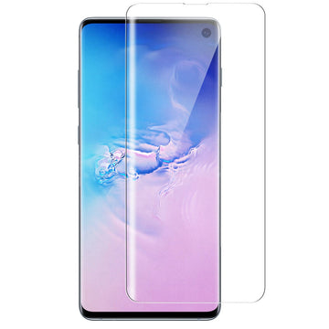 Folie Clear pentru Samsung S10 2.5D, Samsung S10, 2.5D Curved, FullGlue - Rama neagra