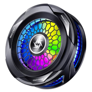 Cooler Ventilator XO SL07, pentru Spate Telefon, Afisaj Temperatura, Ambinet Light - Negru