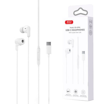 Casti cu Fir XO EP84, In Ear, USB-C, Stereo HiFi - Alb