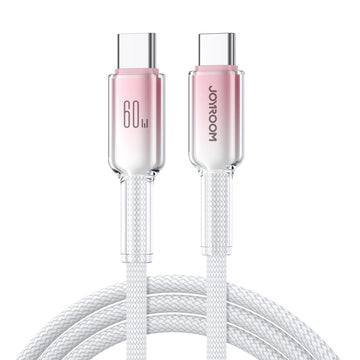 Cablu Date si Incarcare Joyroom A42, USB-C, PD60W, QC3.0, Fast, Crystal, 1.2m - Alb
