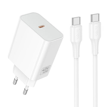 Incarcator Retea Hoco C162A, USB-C, 40W, FastCharger - Alb