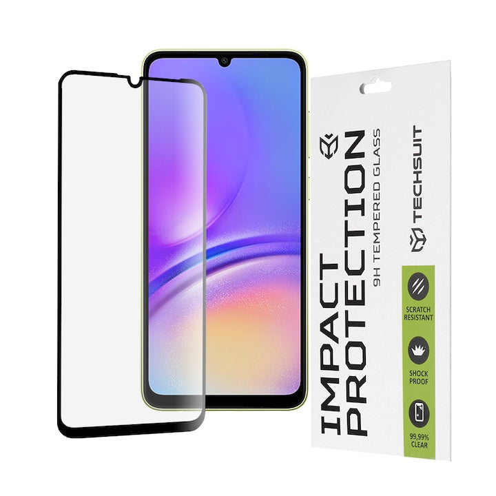 Folie Clear pentru Samsung A05s/A05, Full Glass - Transparent / Negru