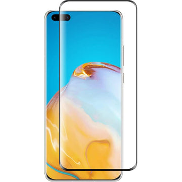 Folie Clear pentru Huawei P40 Pro 2.5D, Huawei P40 Pro, 2.5D Curved, FullGlue - Rama neagra