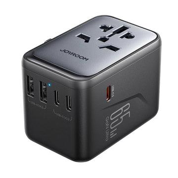 Incarcator Retea Joyroom TCW02, 3A, 2xUSB, QC 3.0, Universal, US/JP/AU/UK/EU - Negru
