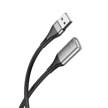 Cablu Date si Incarcare XO NB219, USB-A M la USB-A F, Transfer USB 2.0, 3m - Negru
