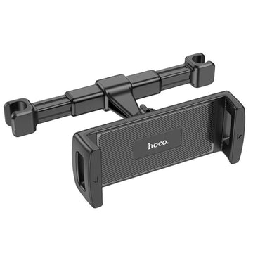 Suport Auto Hoco CA121, cu Cleme Laterale, Montaj Tetiera, Tableta/Telefon - Negru