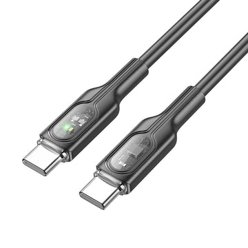 Cablu Hoco U120, USB-C, 60W, 1.2m - Negru
