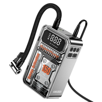 Pompa de Aer Kaku KSC-1154, Afisaj LED, Detectare Presiune, Montaj Socket Auto, Furtun 3m - Negru