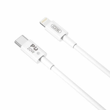 Cablu Date si Incarcare XO NB-Q189B, USB-C la Lightning, PD20W, QC3.0, 2m - Alb