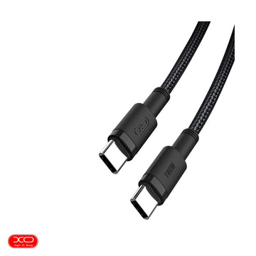 Cablu Date si Incarcare XO NB-Q199, USB-C, PD100W, QC3.0, Braided, 1.5m - Negru