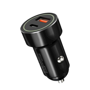 Incarcator Auto XO CC32, 18W, 1xUSB-C, 1xUSB-A, PD, QC 3.0 - Negru