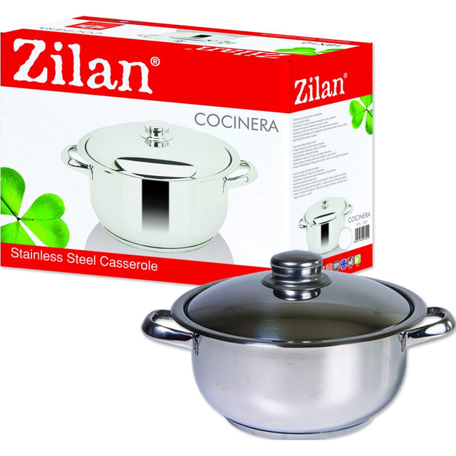Oala Inox cu Capac Floria ZLN7260, 8L, Diametru 26cm