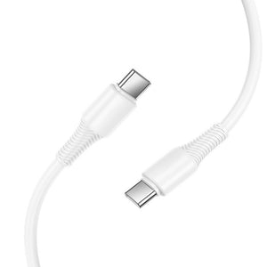 Cablu Hoco X120, USB-C, 60W, 1m - Alb