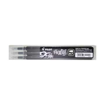 Rezerva roller Pilot Frixion BLS-FR7-B-S3, plastic, 0.7mm Fine, negru, set 3 buc