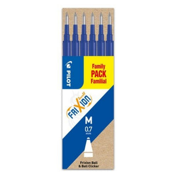 Rezerva roller Pilot Frixion PBLS-FR7L-S6, plastic, 0.7mm M, albastru, Family Pack - set 6 buc