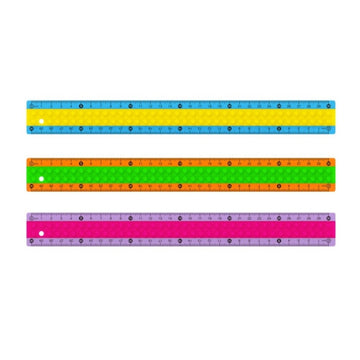 Rigla Keyroad Soft Touch KR972609, 30cm, plastic, bicolora