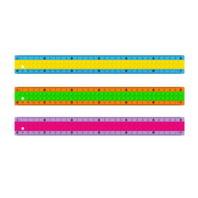 Rigla Keyroad Soft Touch KR972609, 30cm, plastic, bicolora
