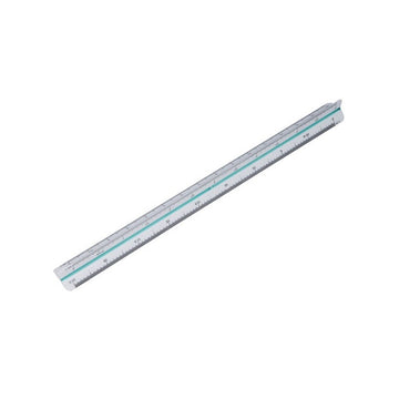 Rigla Office Cover, 30cm, plastic, triunghiulara, 6 scale