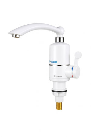 Robinet electric Z-Inox ZLN5473, incalzire instanta, 3000W, otel inoxidabil, maner ergonomic, alb