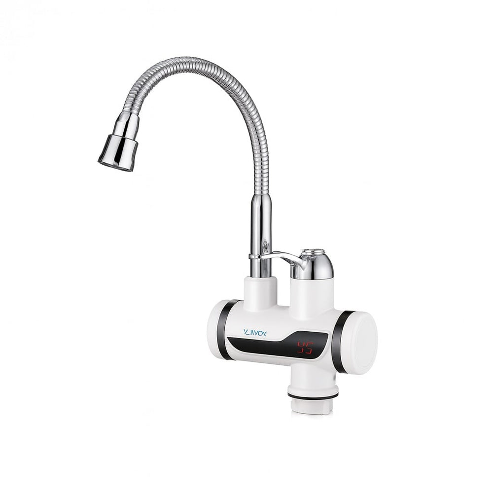 Robinet electric Z-Inox ZLN5480, 3000W, incalzire instantanee, afisaj LED, maner ergonomic, inox, alb