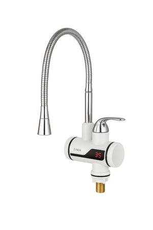 Robinet electric Z-Inox ZLN5480, incalzire instanta, 3000W, otel inoxidabil, monocomanda, alb