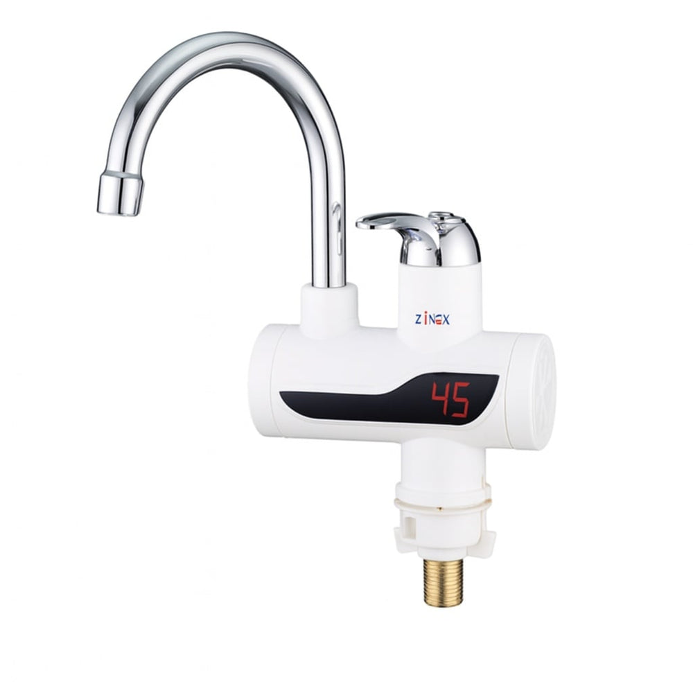 Robinet electric Z-Inox ZLN7866, 3000W, ecran digital, incalzire instantanee, design modern, alb
