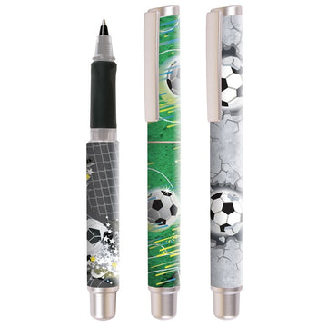 Roller Cresco GoPen 202001-E, 0.7mm, corp plastic diverse culori, model Fotbal
