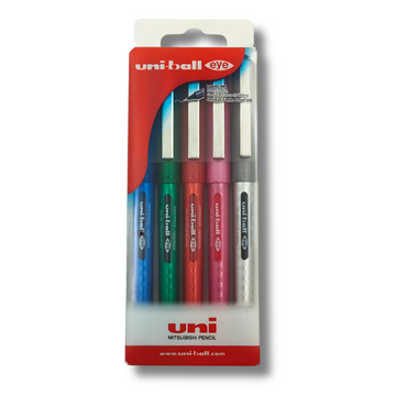 Roller Uni-ball Eye Designer UB-157D, 0.7mm, corp in culoarea scrisului, set de 5 buc, culori diverse