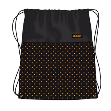 Rucsac cu snur pentru copii St.Majewski Golden Dots, negru, 691447