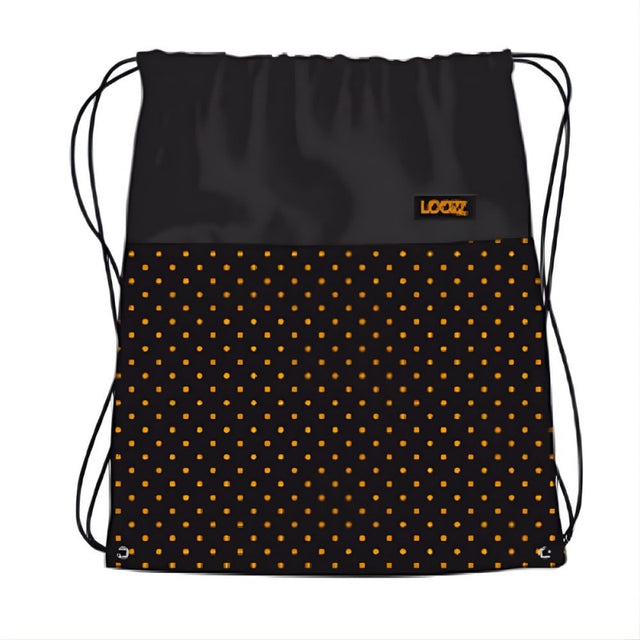 Rucsac cu snur pentru copii St.Majewski Golden Dots, negru, 691447