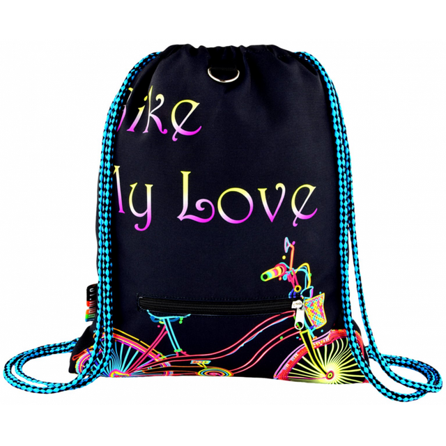 Rucsac cu snur pentru copii St.Right Bike 613517, negru