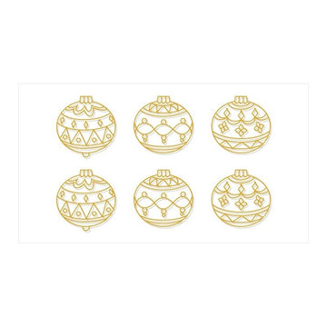 Sablon AMOS pictura geam Deco SDOPP-S19 6 bucati/set, globuri Craciun